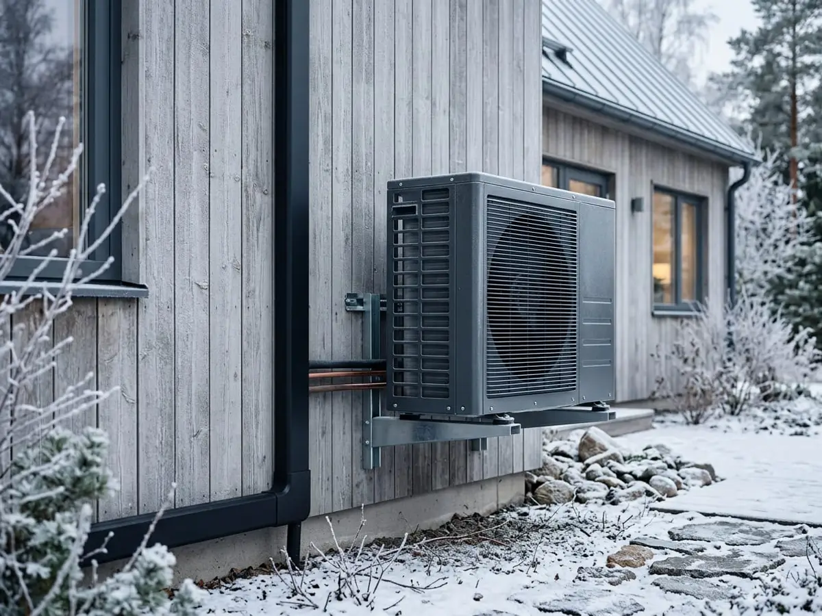 Outdoor unit for a ductless mini-split heat pump system